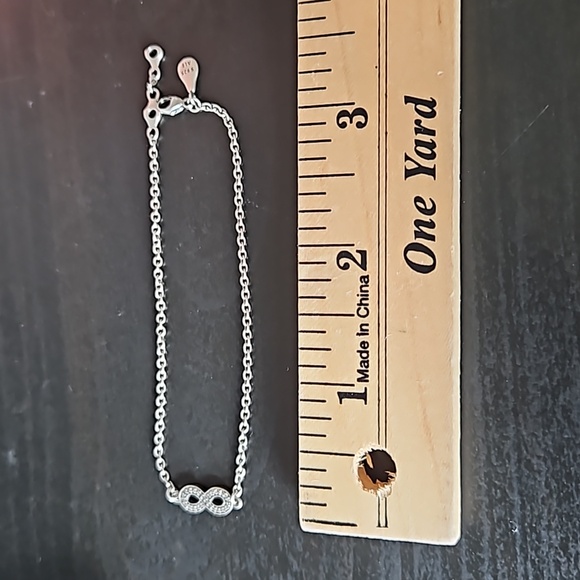 Pandora Sterling Silver Pave Infinity Chain Link Bracelet - Picture 14 of 16